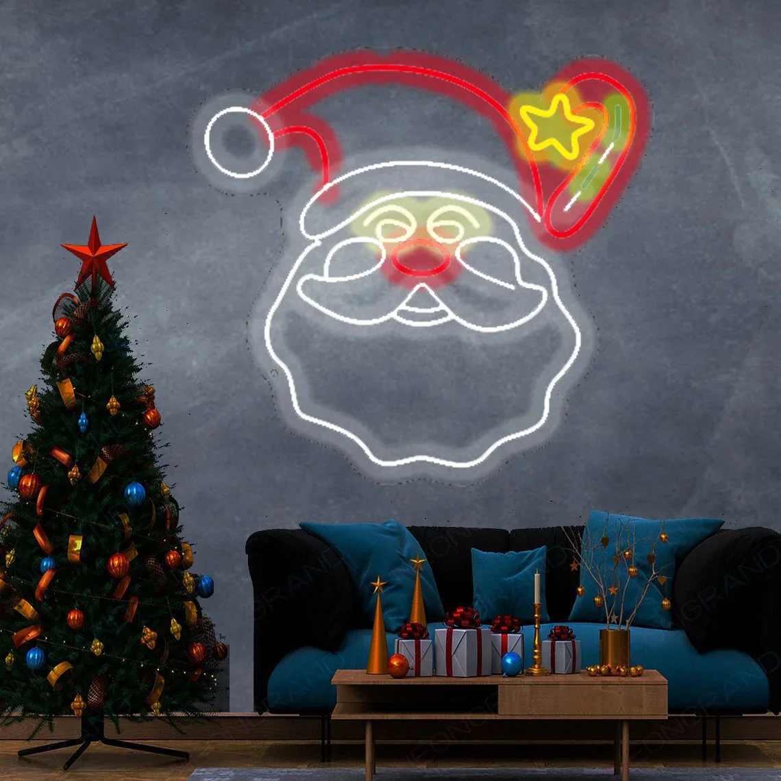 Natal sinal de néon decoração para casa decorações de festa bar jogos led sinal sala estética na parede decoração quarto iluminação