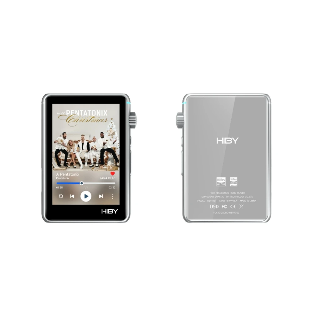 HiBy R3 II 2025 / R3 Gen 2 Muziekspeler Bluetooth 5.1 WiFi MQA16X DSD256 Web Radio USB Audio Dongle DAC X1600E ES9219C 3.2''