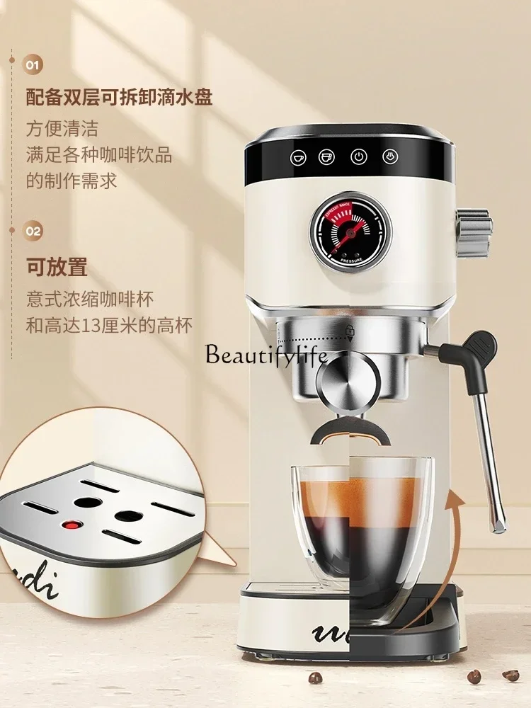 NN Mesin Kopi Rumah Tangga Kecil Mesin All-In-One Semi-otomatis Penuh Italia Mesin Komersial Terkonsentrasi Full Metal