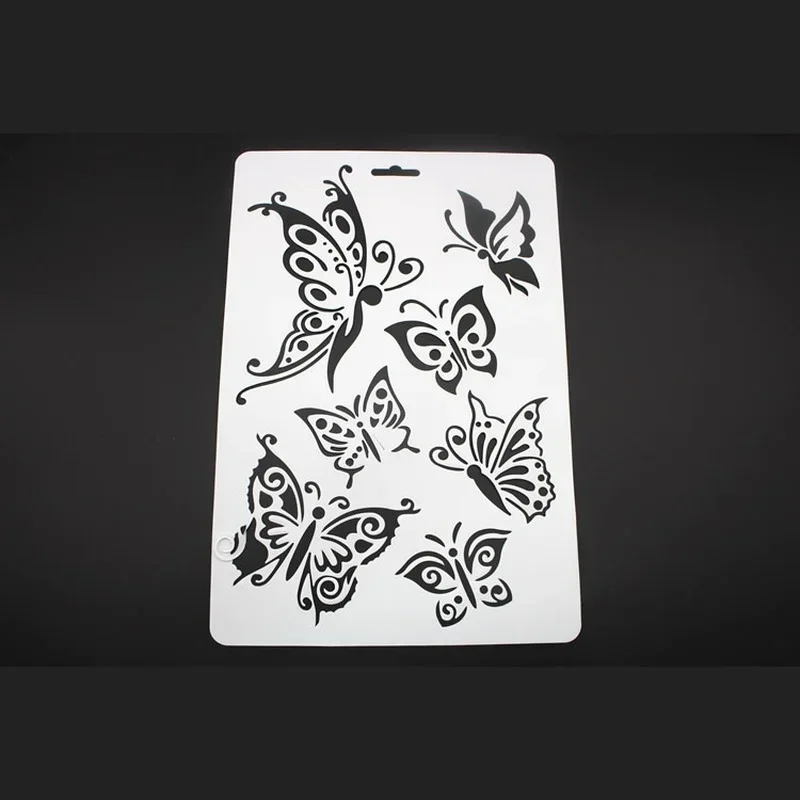 Pretty Pattern Butterfly Flower Animal Stencils for Painting Children DIY Scratch Painting Stamp Painting Notebook Decoration