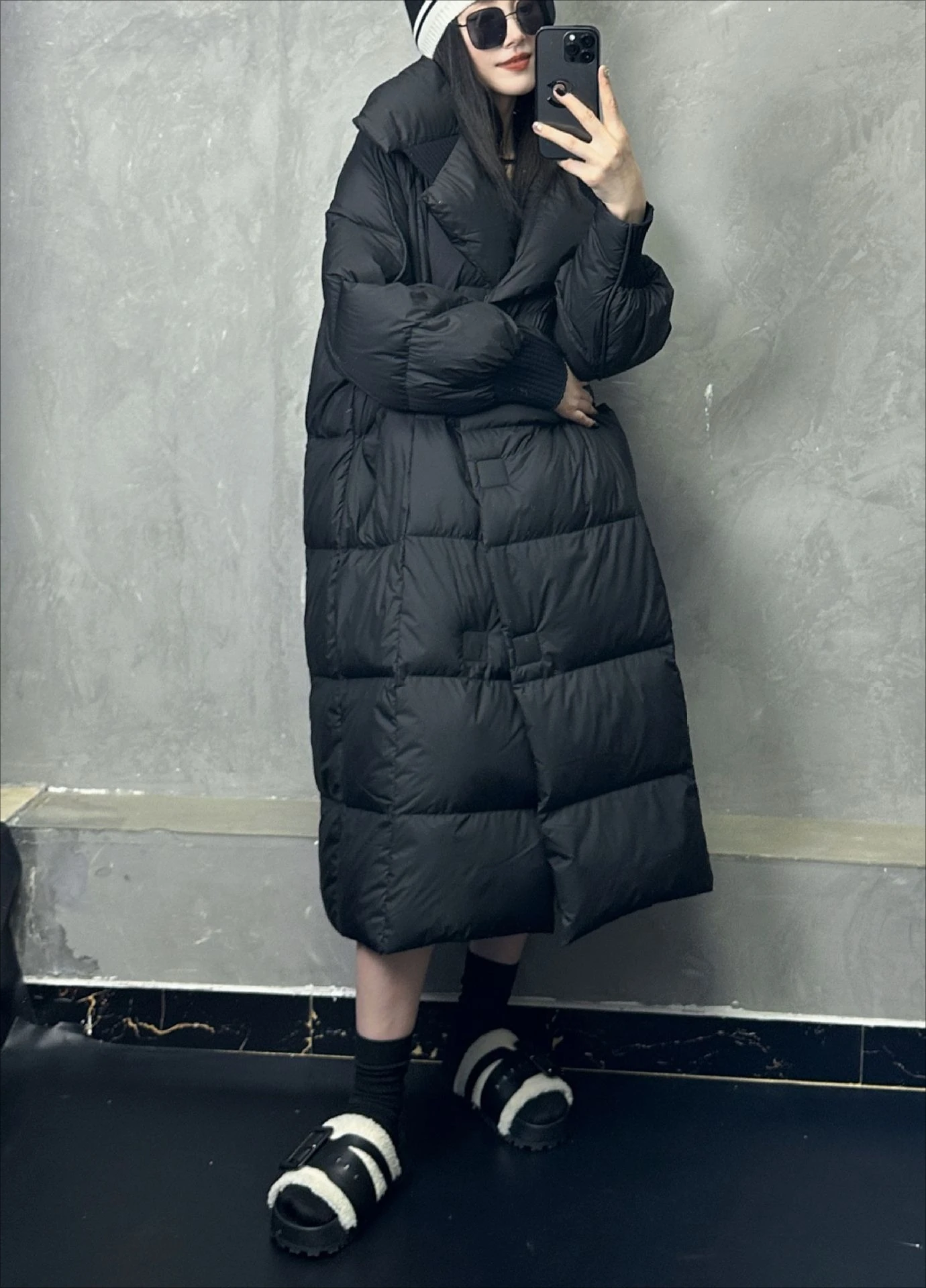 Korean Style Winter New Fashion Women's Solid Color Casual Trendy Simple Basic Turn-down Collar Long Sleeve Quilted Coats Female