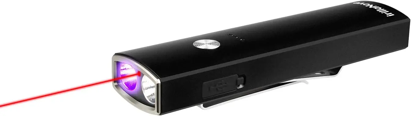 

1000 Lumens Rechargeable Flashlight with Red & UV LED for EDC, Outdoor, Emergency, Pet Urine Detection