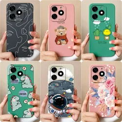 Luxury Cartoon Pattern Case For Infinix Smart 8 Plus HD Pro 6.6 inches Back Cover Shockproof Liquid Silicone Bumper Funda Coques