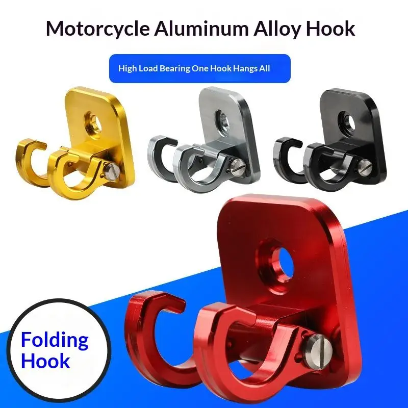 1Pcs Sturdy & Stylish Finish COD Luggage Hook Hanger CNC Aluminum Foldable Lockable Scooters Carriers Hook For Giorno 125