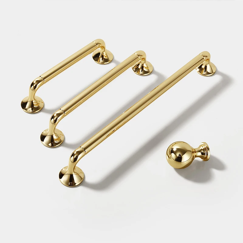 Drawer Cabinet Handles Furniture Kitchen Handles for Cabinet Knob Door Drawer Furniture Kitchen Pearl Golden Simplicity Hardware