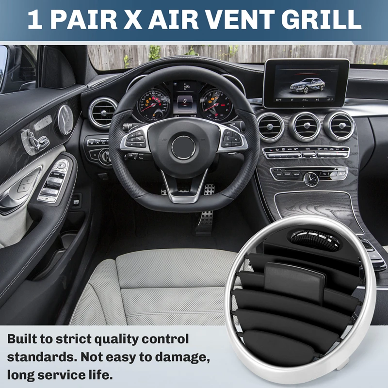 Sinistra + destra Dash AC Air Vent Grill 1648301954 1648302154 per Mercedes-Benz GL ML X164 Air Outlet cornice decorativa