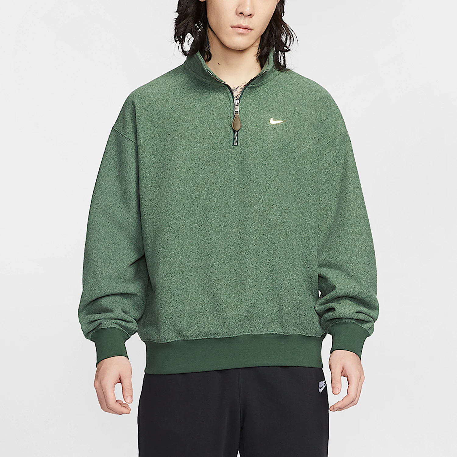 Nike genuine warm spring men's stand up collar durable embroidered pullover IQ3975-323