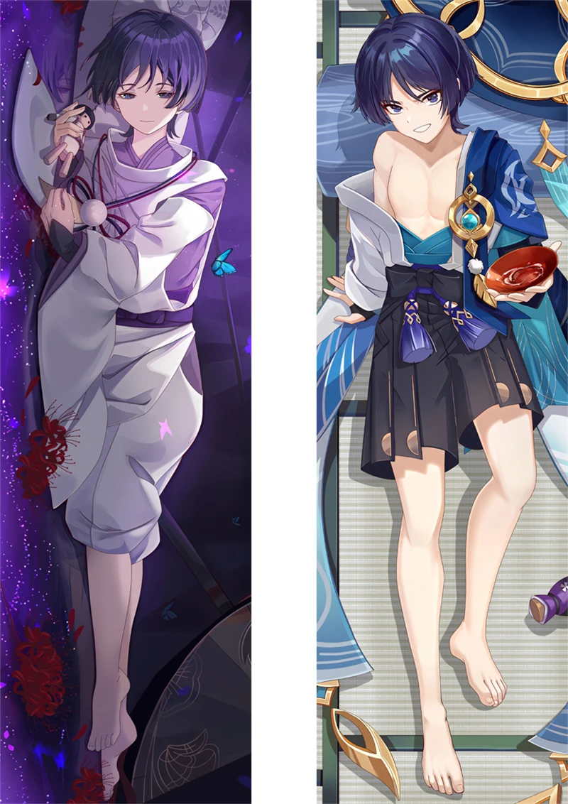 

Game Impact Kunikuzushi Balladeer Scaramouche Wanderer Cosplay Dakimakura Pillow Case Hugging Body Xmas Gift Prop