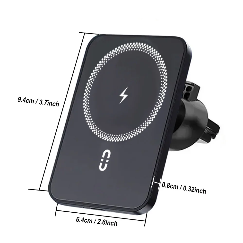 30W fast magnetic car wireless charger , strong magnetic suction,specially designed for iPhone 16/15/14/13/12 series - náhled 2