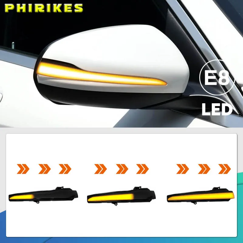 2pcs Dynamic Blinker LED Turn Signal Light Side Mirror Indicator For Mercedes Benz C E S GLC W205 X253 W213 W222 W447 V Class