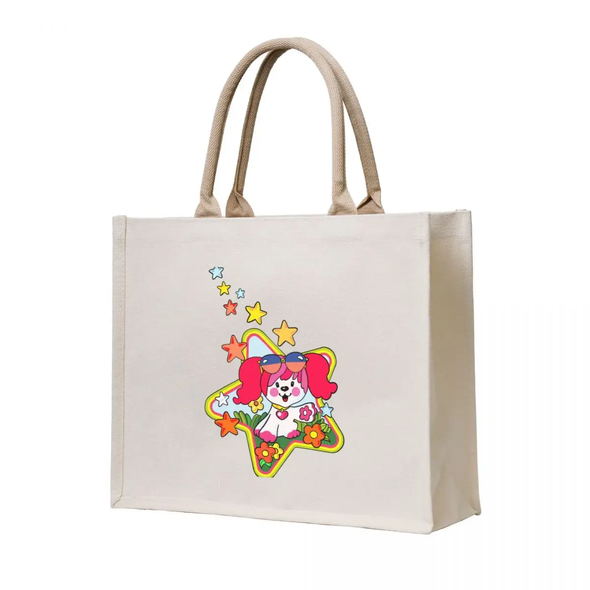 Poochie - Retro 80s Pink Dog Tote Bag shopper bags for women personalized tote large size bags eco pack