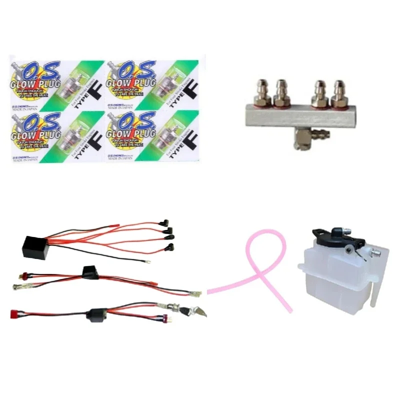 

Starter Kit for TOYAN FS-L400 Methanol Engine Model ( Glow Plugs ,Drive Module, Start Wiring Harness, Oil Distributor, Oil Tank