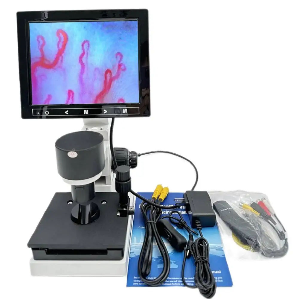 Profesional 8'' Screen Finger NailFold Blood Flow Observation Instrument Ultra HD Xw880 Microcirculation Microscope Detector