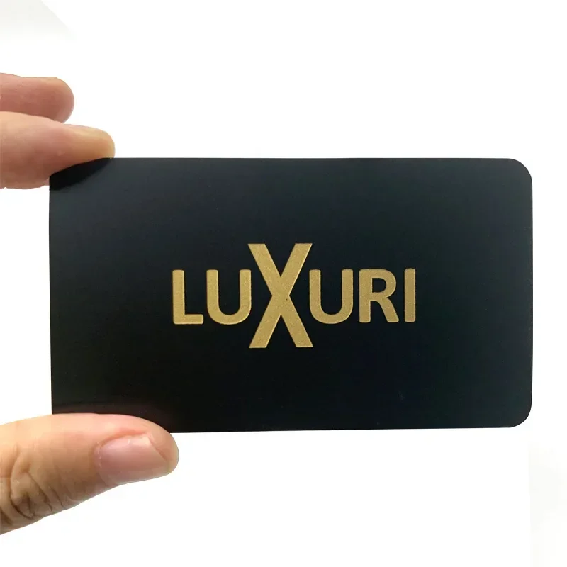 

Manufacturer wholesale custom metal dumb black card, hollow brushed metal card, free design stainless steel metal business card