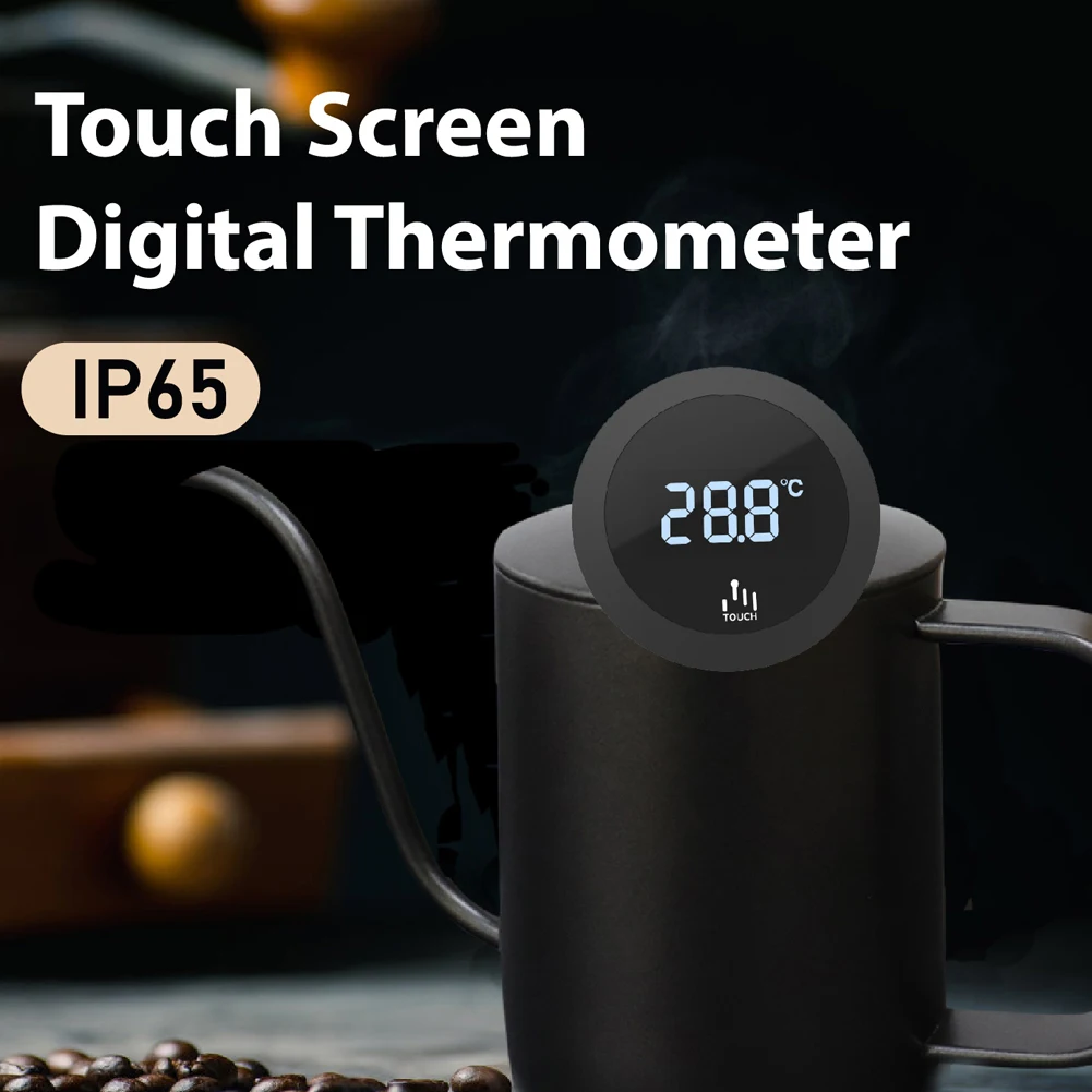 Imagem -03 - Termômetro Digital com Sensor de Testador de Temperatura Impermeável para Cozinha de Alimentos20120 ° c Touch Screen Leite Chá e Café Aço Inoxidável
