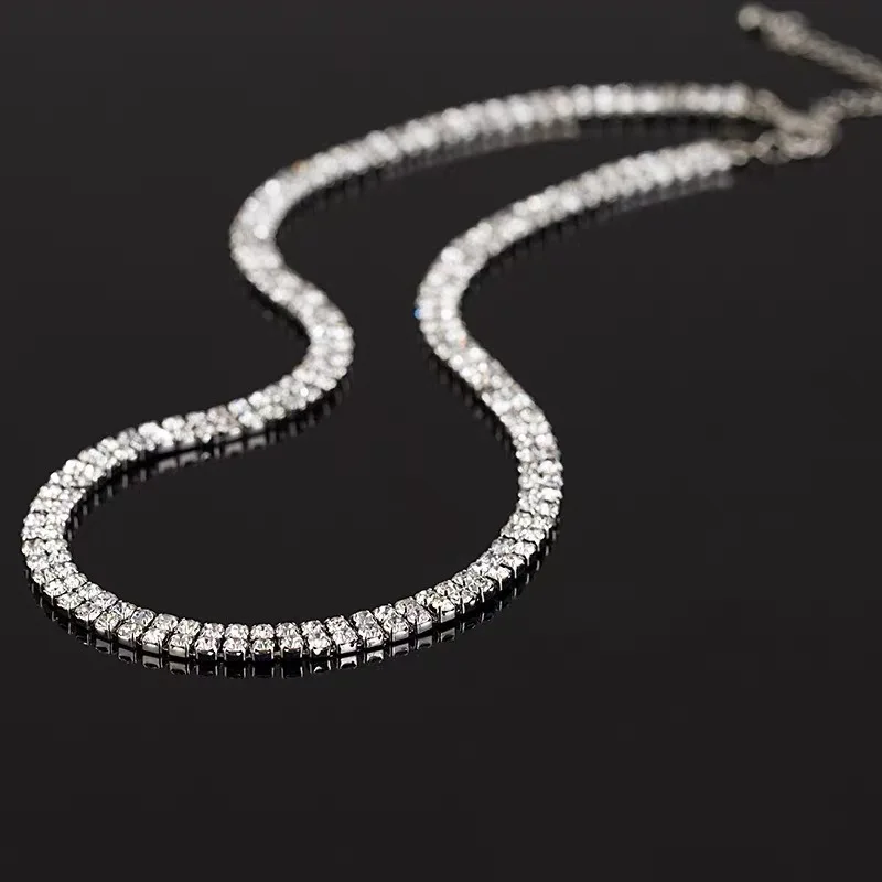 Luxury Bling Crystal Rhinestone Bracelets for Women Silver Color Elegant Bridal Wedding Jewelry