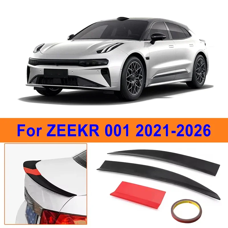 

For ZEEKR 001 2021-2026 3-Section ABS Rear Trunk Spoiler 115-125cm Adjustable Sports Decor Top Wing Car Exterior Parts