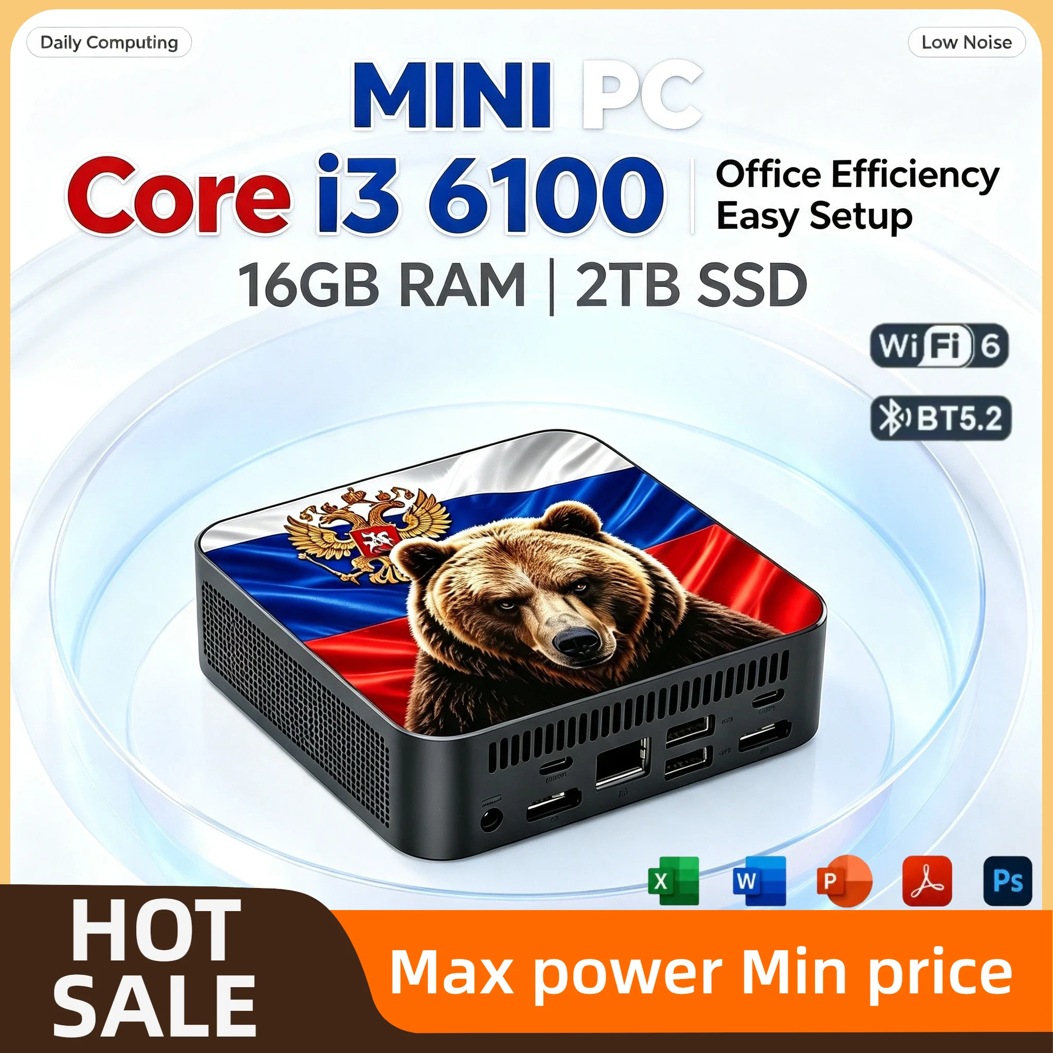 インテル-core-i3-6100-ミニデスクトップコンピューター-16gb-ram-1tb-m2-ssd-wifi-6-bt52-低消費電力-nvme-pc-pro-ユニット-ホームオフィス向け