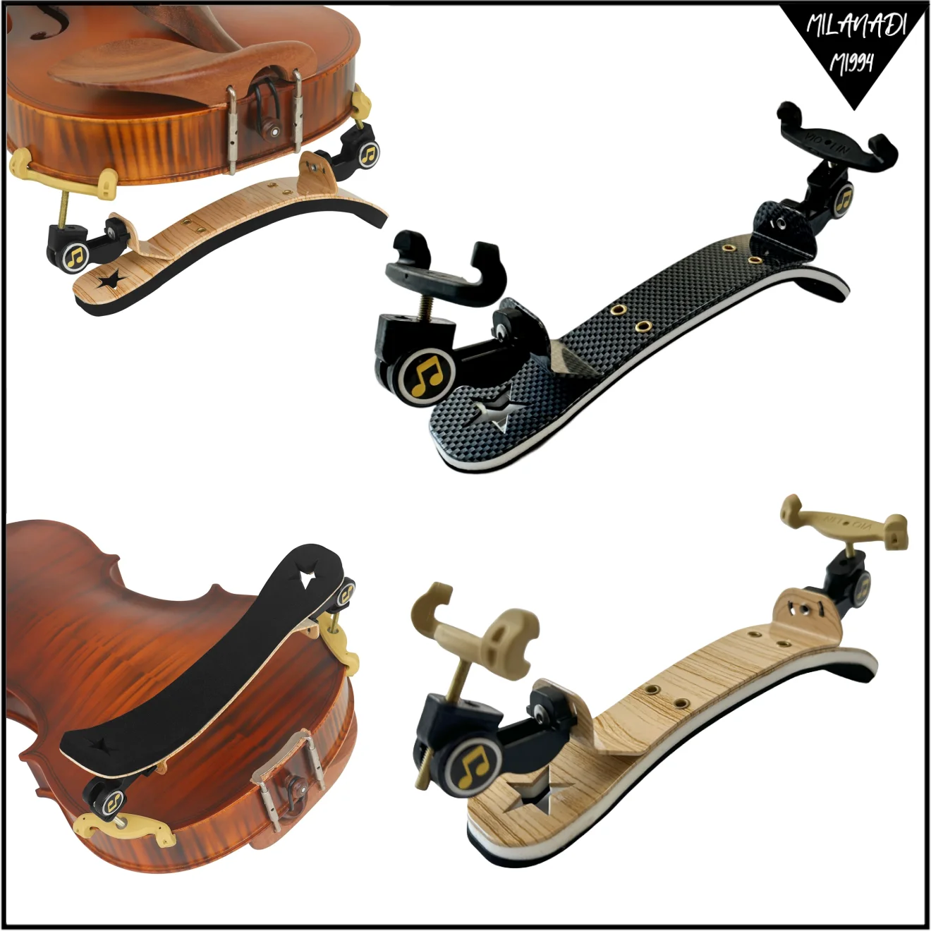 4/4 Violin Shoulder Rest 1/2 3/4 Professional Durable Silica Gel Shoulder Rest Claws Violin Rest Pad Violin Accessory Parts