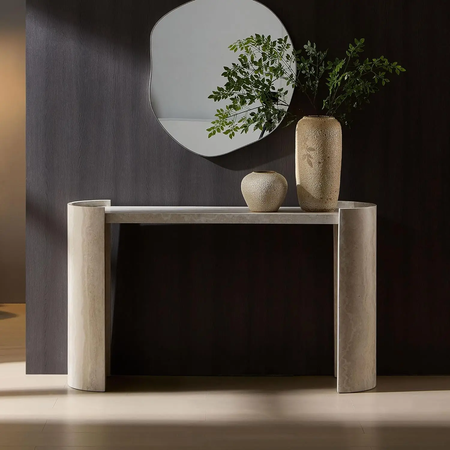 

Стол-консоль из искусственного мрамора для прихожей, узкий, современный, для дивана, 53,15 дюйма, на заказ