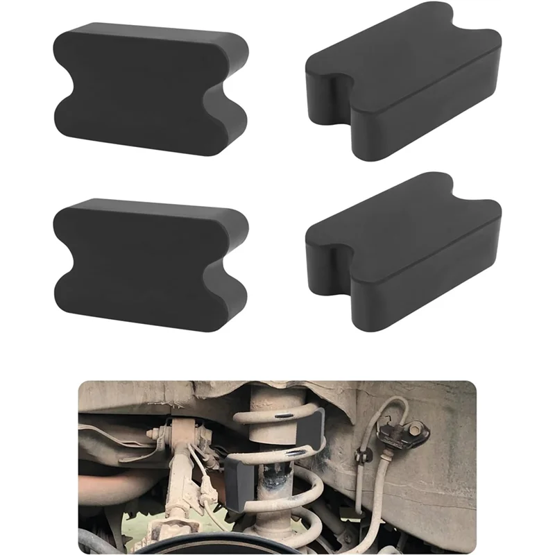 For 2.5 Inch Coil Spring Lift Compatible- Front Heavy Duty Coil Spring Booster Kit 4PCS Rubber Coil Spring Spacers-ABQU