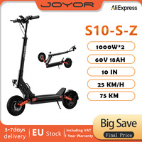 JOYOR S10-S-Z adult electric scooter, 1000W*2 dual drive motor, 60V 18AH battery, 10 inch off-road tire, top speed 60km/h