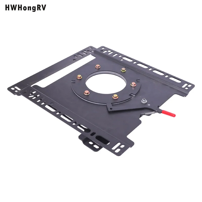 قاعدة دوارة لمقعد المنزل المتنقل العالمي T5 T6 قاعدة دوارة لمقعد لوح فولاذي عالي التحمل لحافلة تخييم RV، قابلة للدوران 360 درجة