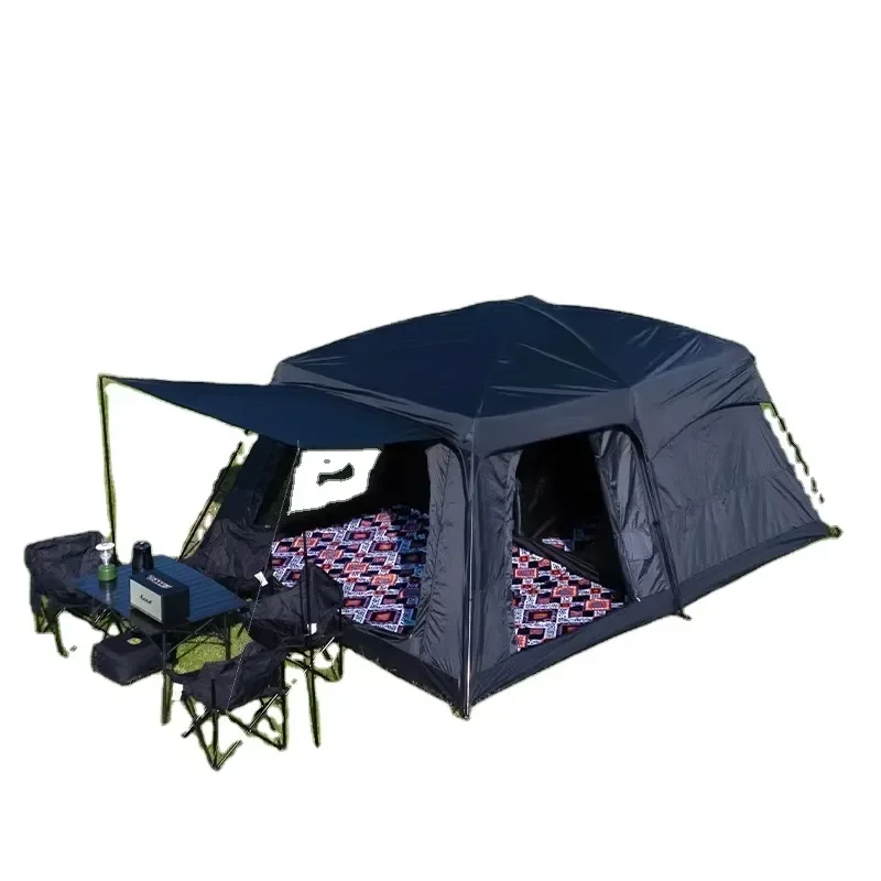 Multi-Person Camping Tent 2-Bedroom 1-Living Room - 4/8/10 Person Thickened Rainproof Portable Outdoor Tent