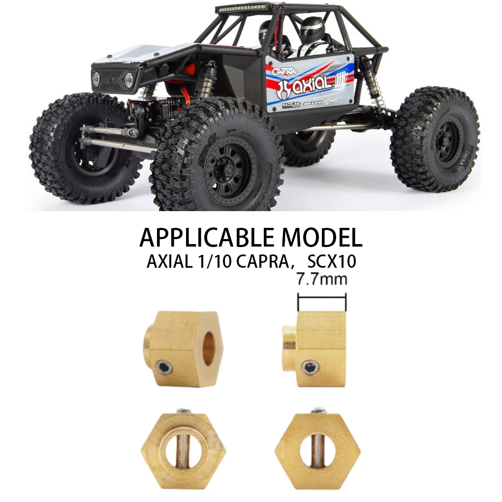 1/10 Ottone Forte Ruota Esagonale di Montaggio Per Axial Capra SCX10 RC Parte di Auto RC Accessori Auto Parti di Ricambio RC Parte di Aggiornamento