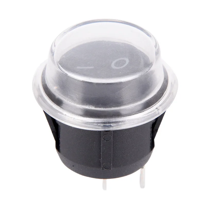 1Pc 2-PIN ON-OFF SPST Round Dot Car Auto Rocker Toggle Switch+Waterproof Cover