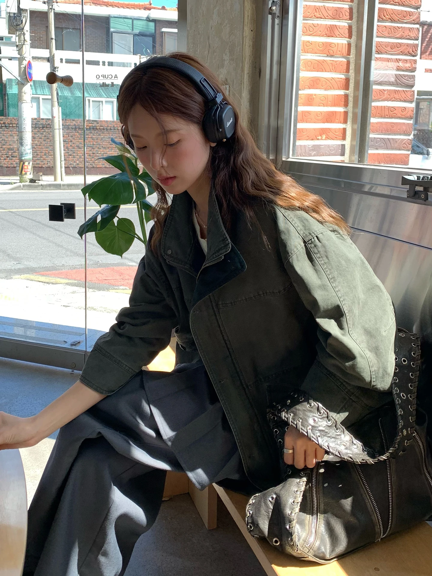 

WHYSTUDIO Sweet Cool Retro Korean Sle Heavy Design Patchwork Corduroy Workwear Waed Jaet Women's ort Outerwear