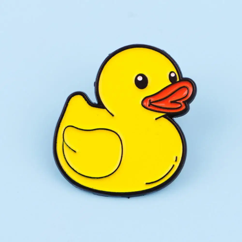 Durable Brooch Little Yellow Duck Turtle Brooch Pin Thickened Zinc Alloy Enamel Badge Stable Buckle Pins for Backpacks Hoods