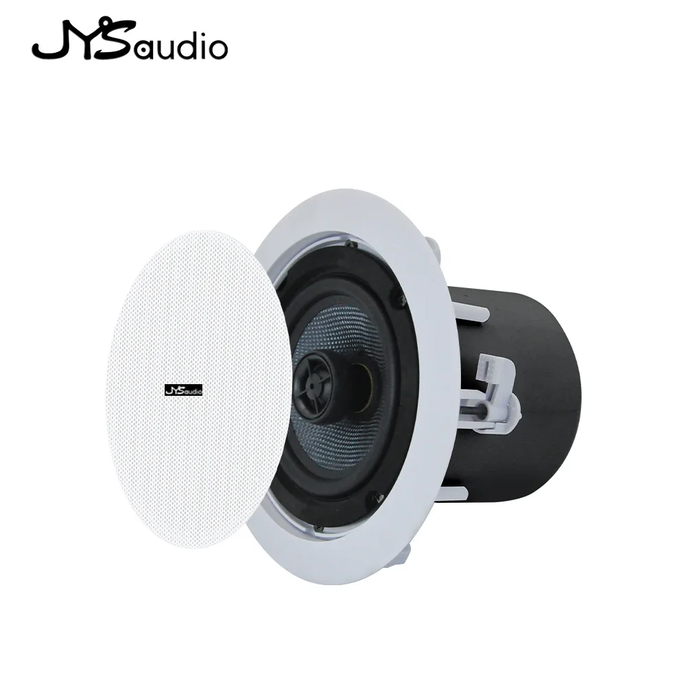 

5.25 inch Coaxial Ceiling Speaker 30W with Back Cover Stereo Loudspeaker Home Theater Background Sound System for Garage Hotel