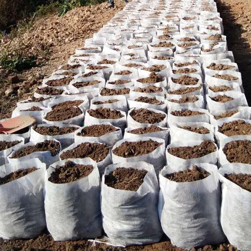 Macetas de plántulas biodegradables no tejidas de diferentes tamaños, bolsas de plantación ecológicas, bolsas de vivero, bolsas de cultivo de