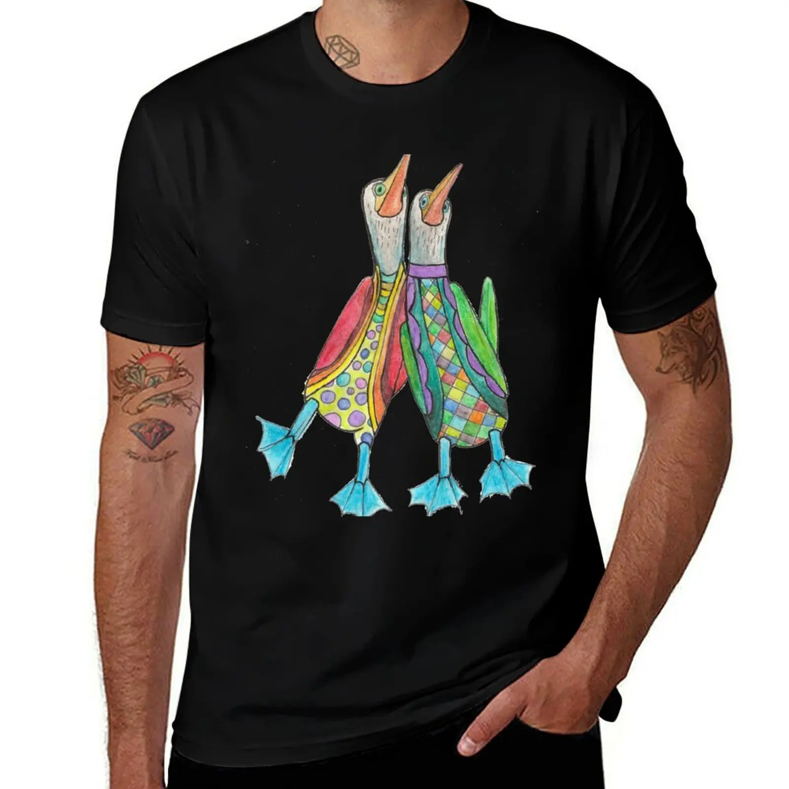 Blue footed Booby T-Shirt Breathable Mesh Panel T-Shirt