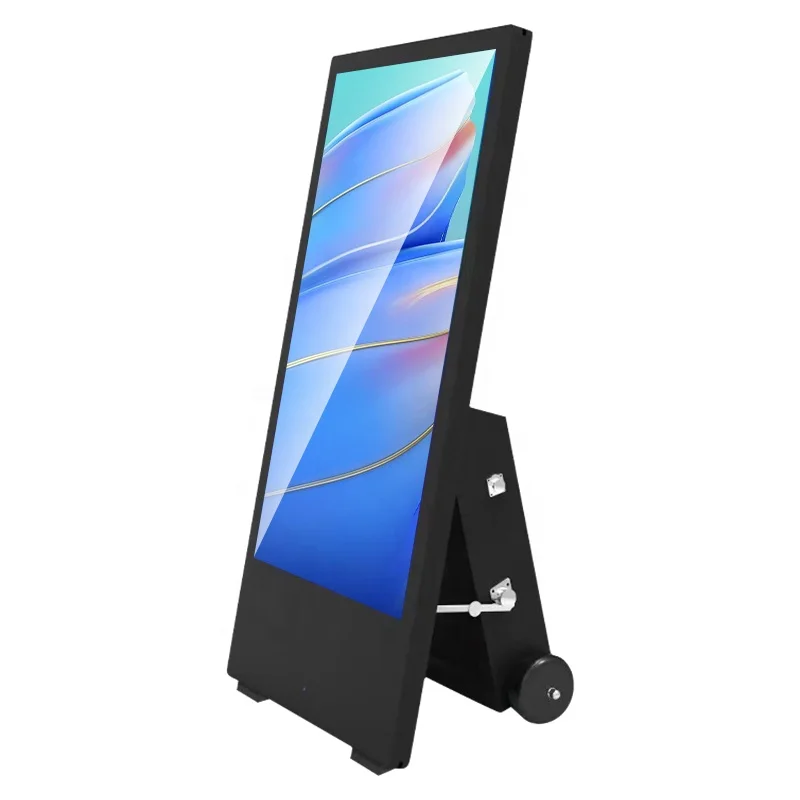 

43inch Portable Battery Powered Lcd Screen Board Waterproof Movable LCD Advertising Display