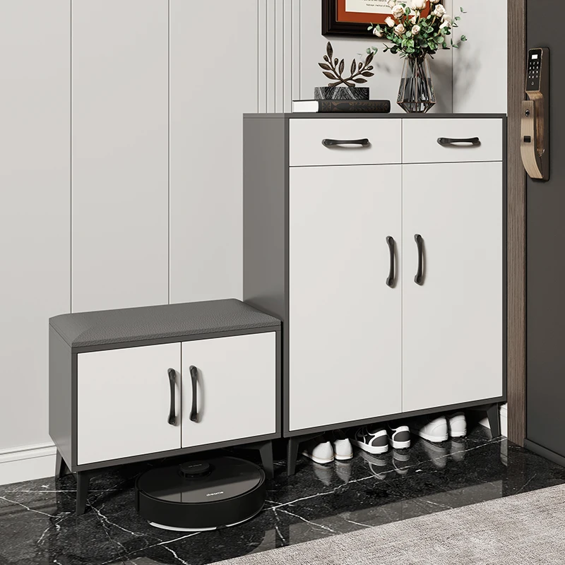 Lemari Cermin Lemari Sepatu Pajangan Rak Pertunjukan Makan Rak Sepatu Kayu Hemat Ruang Kamar Mandi Sapateira Perabotan Rumah