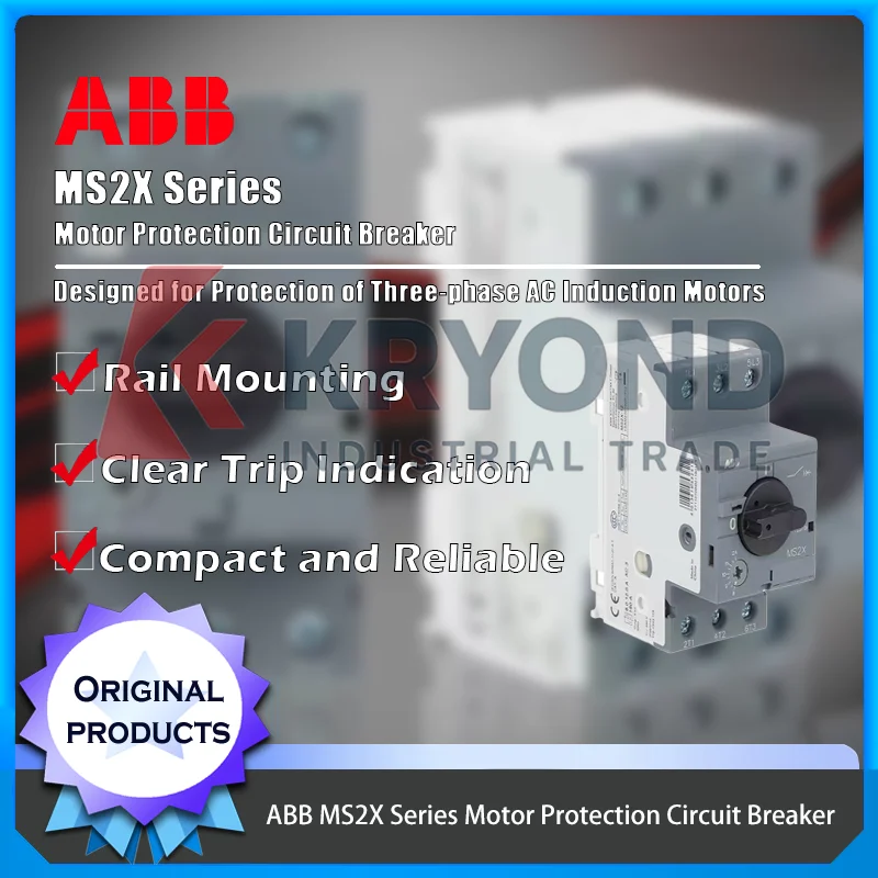 

Автоматический выключатель защиты двигателя серии ABB MS2X — решение премиум-класса для контроля двигателя, защиты от перегрузки и короткого замыкания