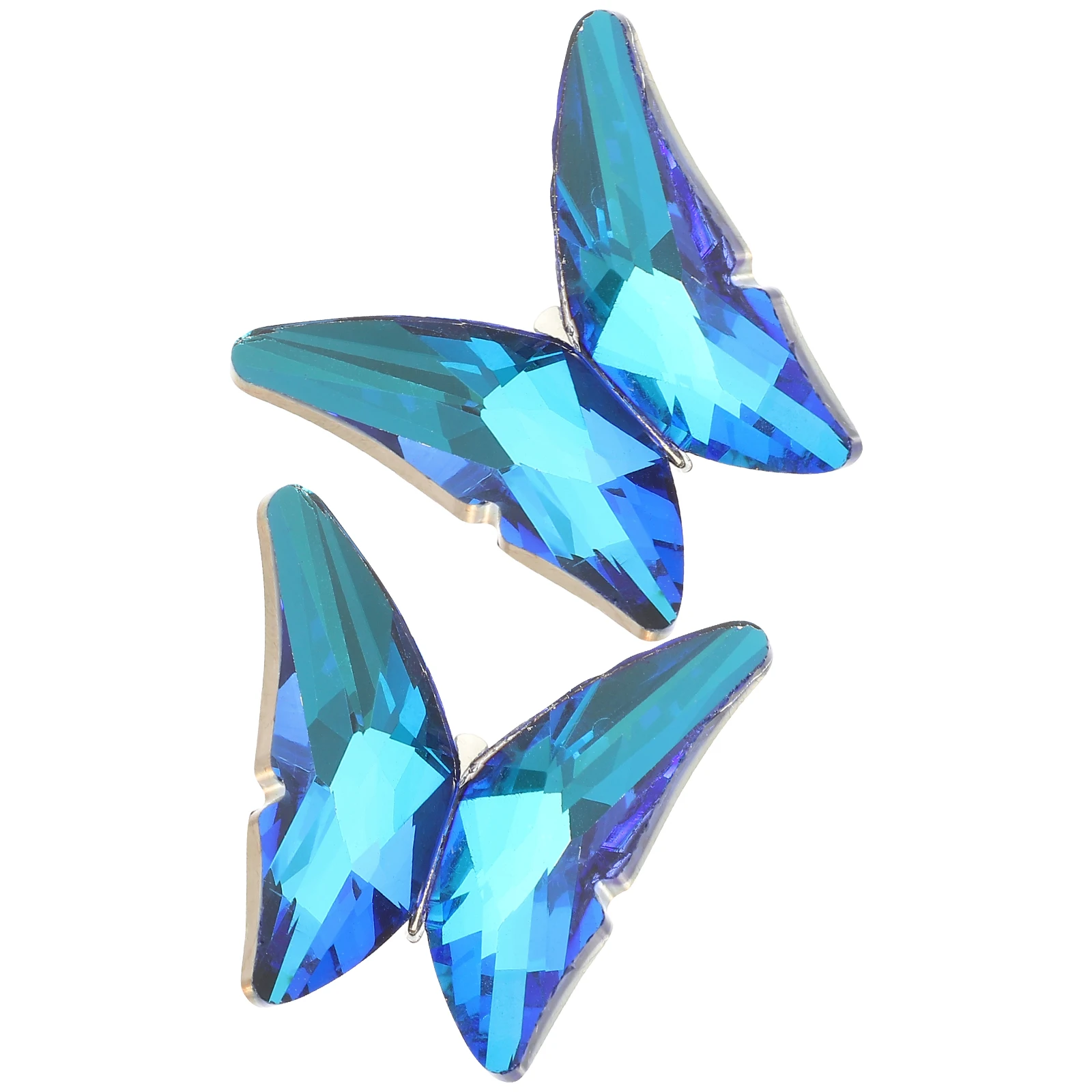 

2 Pcs Butterfly Diamond Shoe Buckle Rhinestone Applique Patches Decoration Accessories for Shoes Clothes Dresses Backpacks Jeans