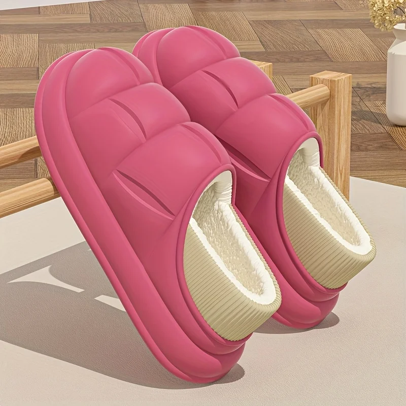 الخريف والشتاء شبشب قطني مقاوم للماء حقائب نسائية وشباشب منزلية أحذية الحبس الداخلي أحذية زوجين أفخم