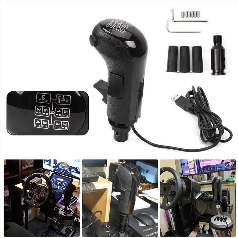 PC USB Schaltknauf für Euro Truck Simulator 2 ATS ETS2 High Low Gear Game Shifter für Logitech G923 G29 G27 G25 PXN V9 V10 V99 A7 – Detail 1