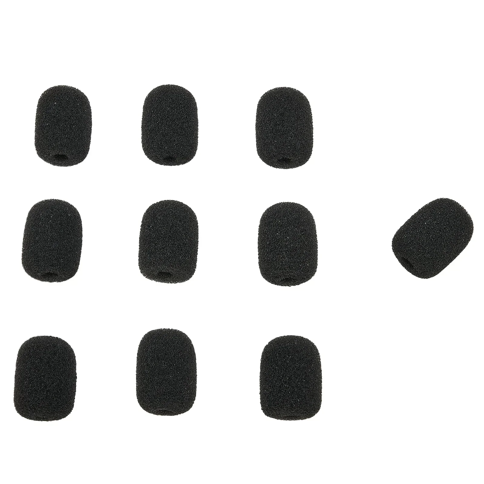 10pcs Mini Headset Microphone Sponge Windshied Foam Windscreen Filter Replacement Mic Lavalier Cover Protector Shell Accessories