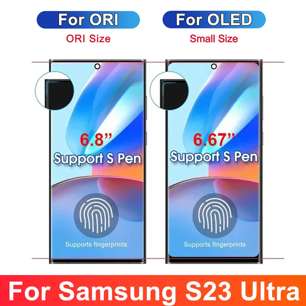 For AMOLED For Samsung S23 Ultra LCD Display Digital Touch Screen For Samsung S23 Ultra 5G Display G918 SM-S918B