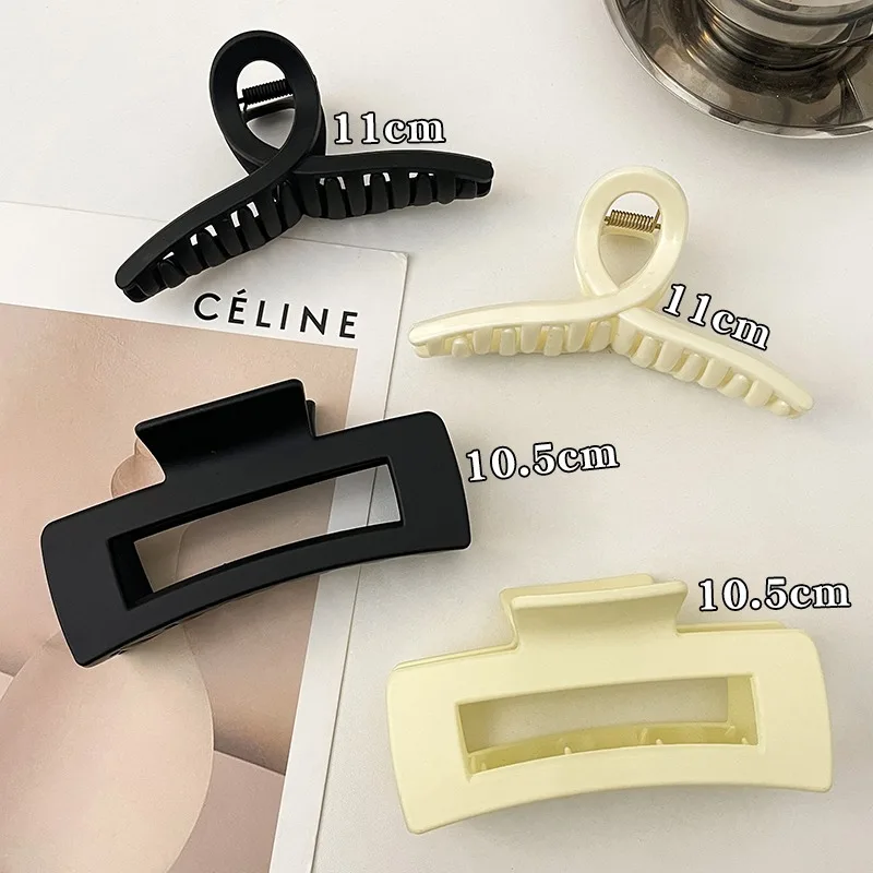 3/4/5pcs Frauen Mädchen Haar Krallen Clips schwarz Kaffee große Klaue Clips Pferdes chwanz Haarnadel Krabben Haars pange Mode Haarschmuck Geschenke – Detail 4
