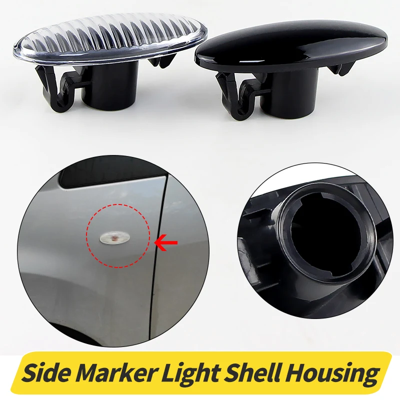 2PCS Car Turn Signal Side Fender Marker Light Cover Shell For Nissan Qashqai J10 X-trail Cube Juke Leaf Micra K13 Note E11