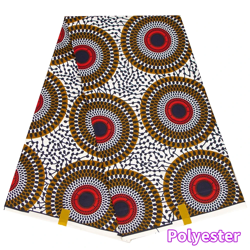 6 Yards/lot DIY Sewing Fabric  African Polyester Material Women Handworking Cloth  FP6578