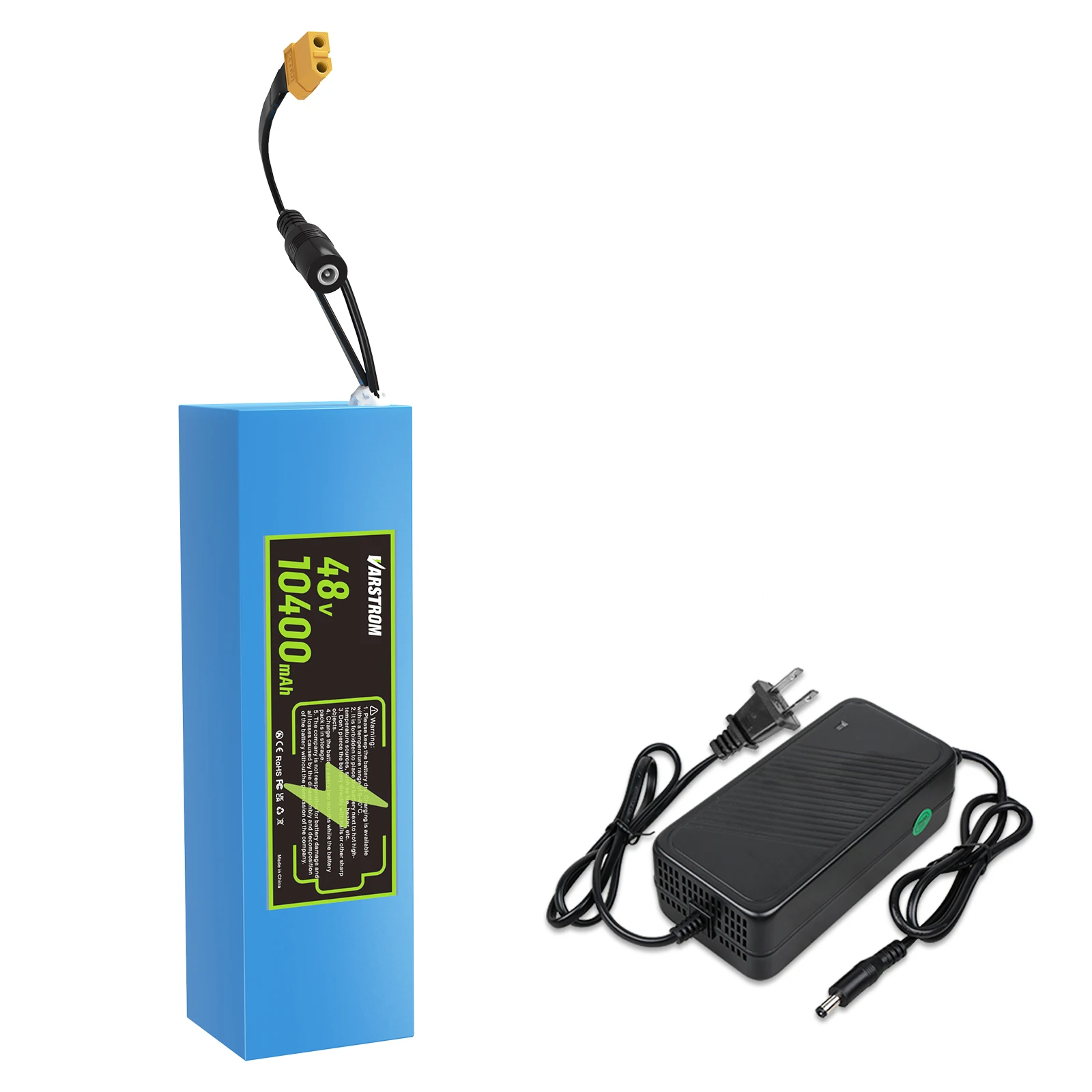 

48V Ebike 10.4Ah Electric Bike Battery 48V Lithium Battery XT60 Connector BMS for 250-1000W Electric Bicycles Motor Ebike Kit