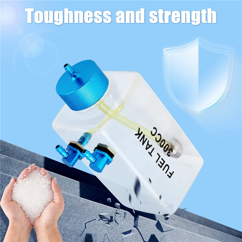 ABJL-brandstoftank benzine transparante plastic fles CNC voor RC gas- en Nitro-vliegtuig