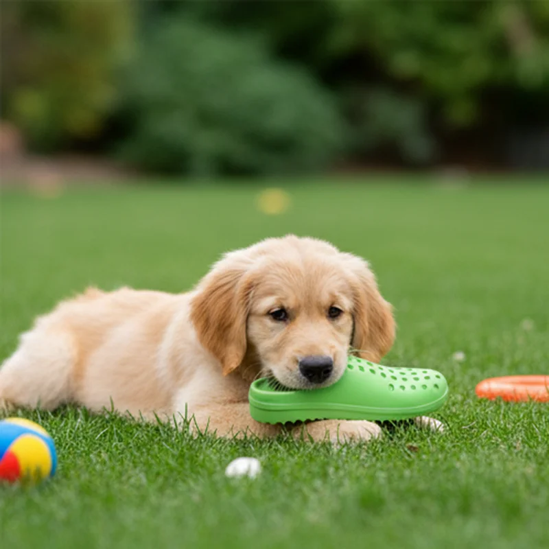 Kauspielzeug für Hunde, Slipper-Form, langlebiges Beißspielzeug für Welpen, Zahnreinigung, interaktives Haustierspielzeug