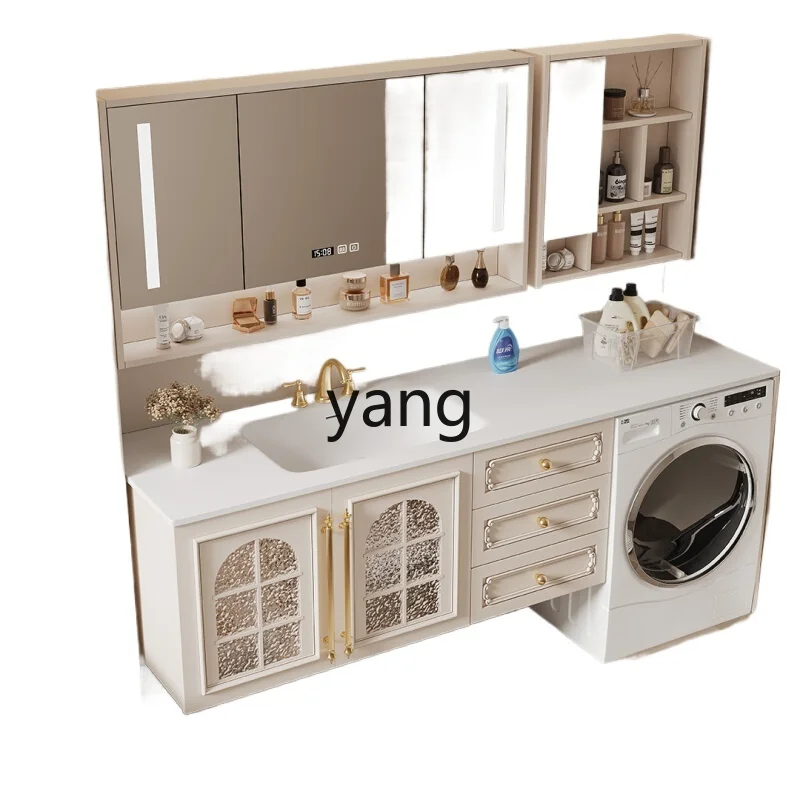 

CX rock slab hot bending integrated basin bathroom cabinet balcony washing machine wash basin integrated